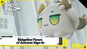 Ridgeline Flows of Autumn sign-in event card: a Chubby Lung balloon over the ridgeline